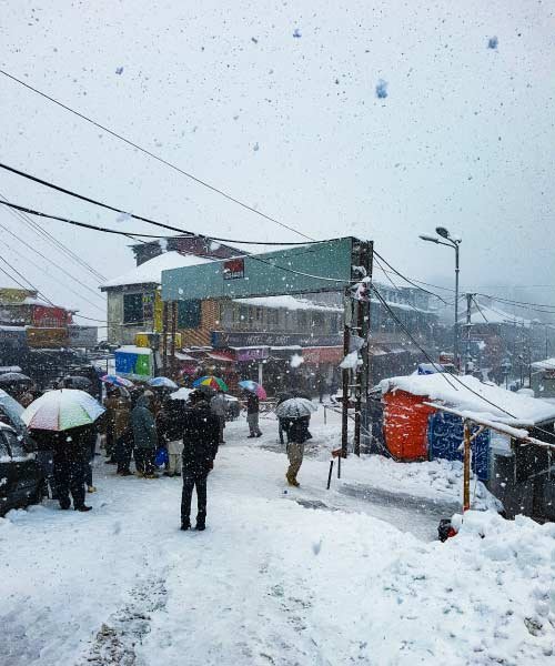 Snowfall Murree Mall Road