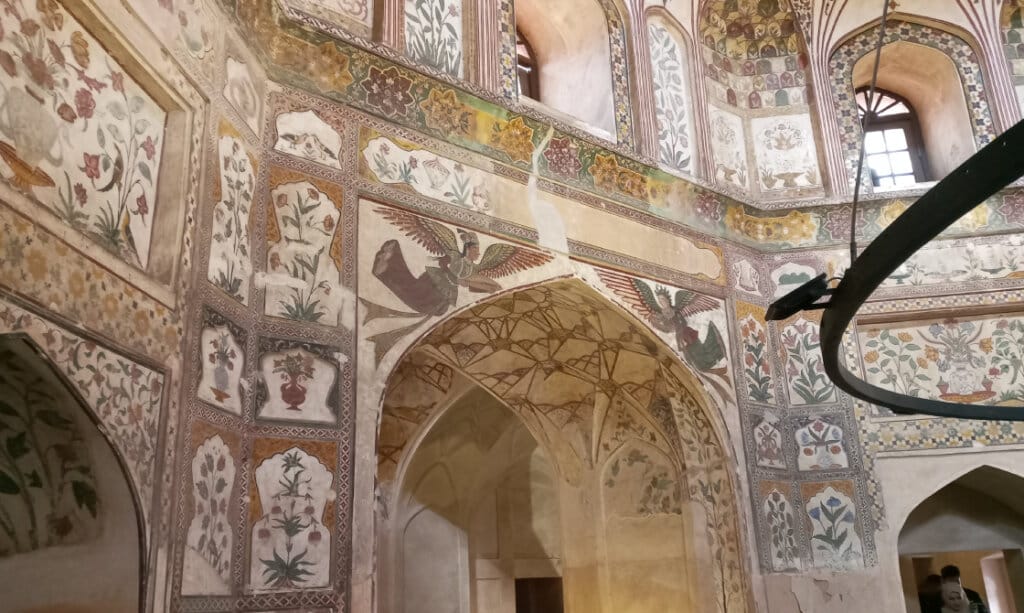 floral painting - inside view of Shahi Hamam