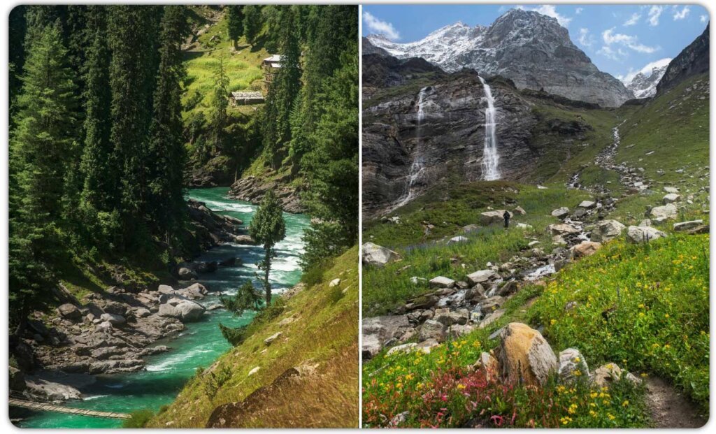 Neelum river and Chitta Katha lake in Neelum Valley